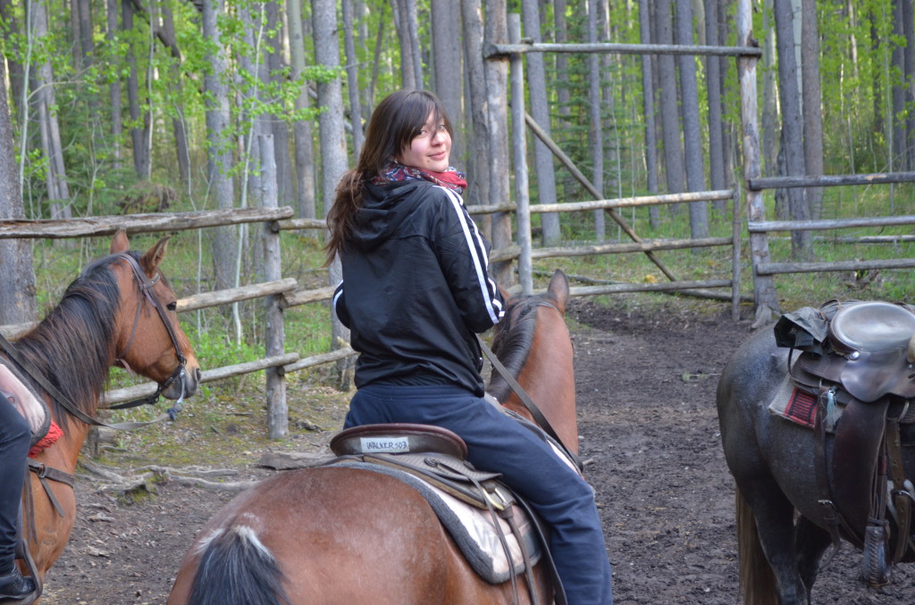 Mélanie sur son cheval