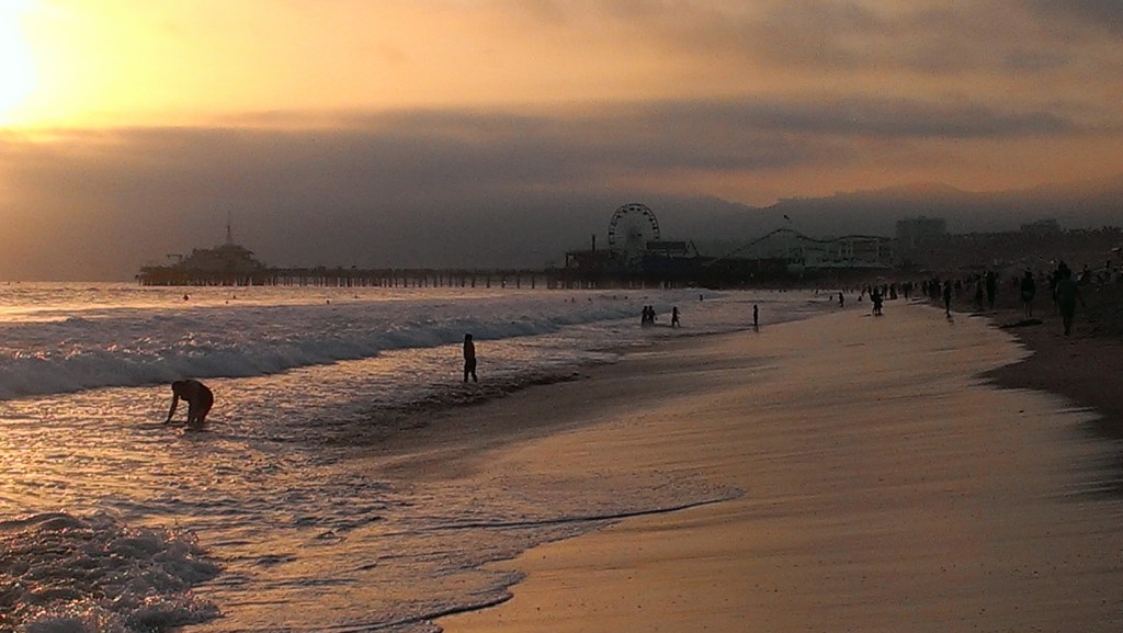 Coucher de soleil à Santa Monica