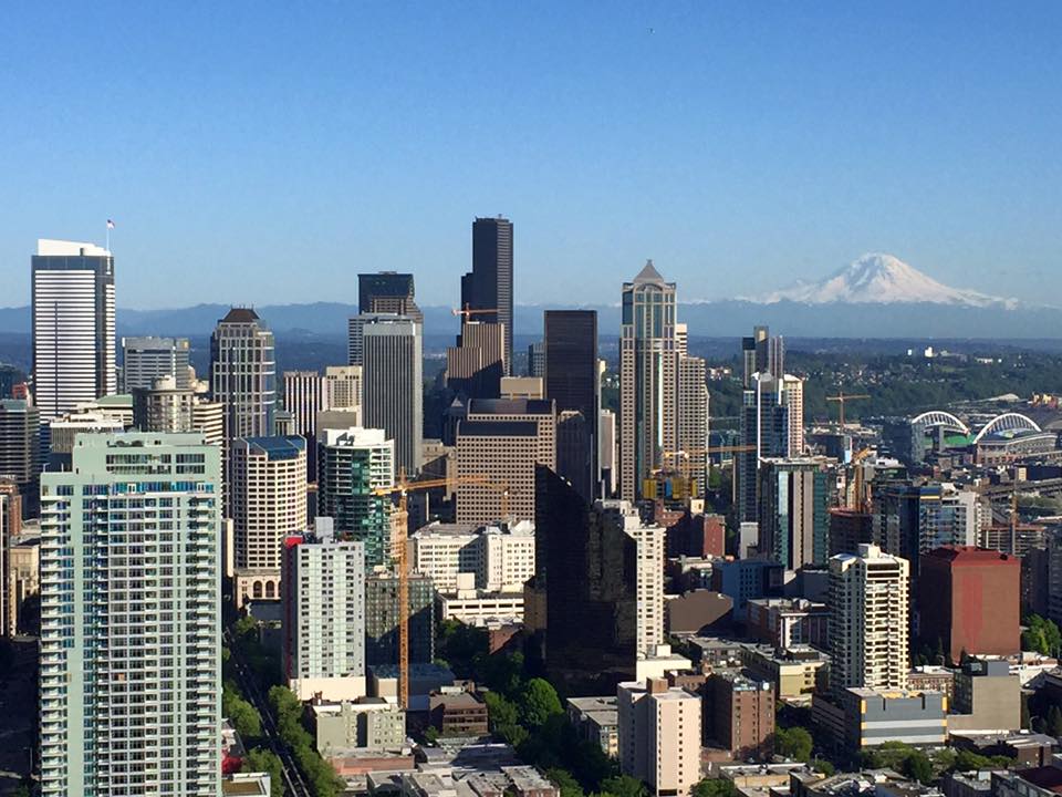 Seattle et Mont Rainier depuis le Space Needle