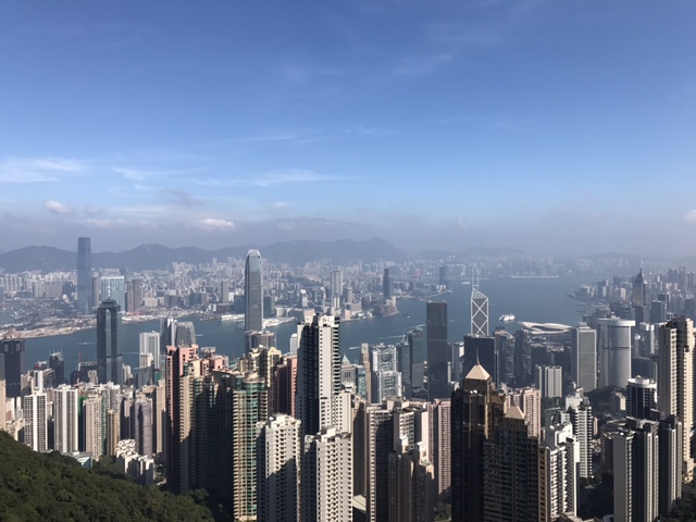 Vue sur la baie de Hong Kong
