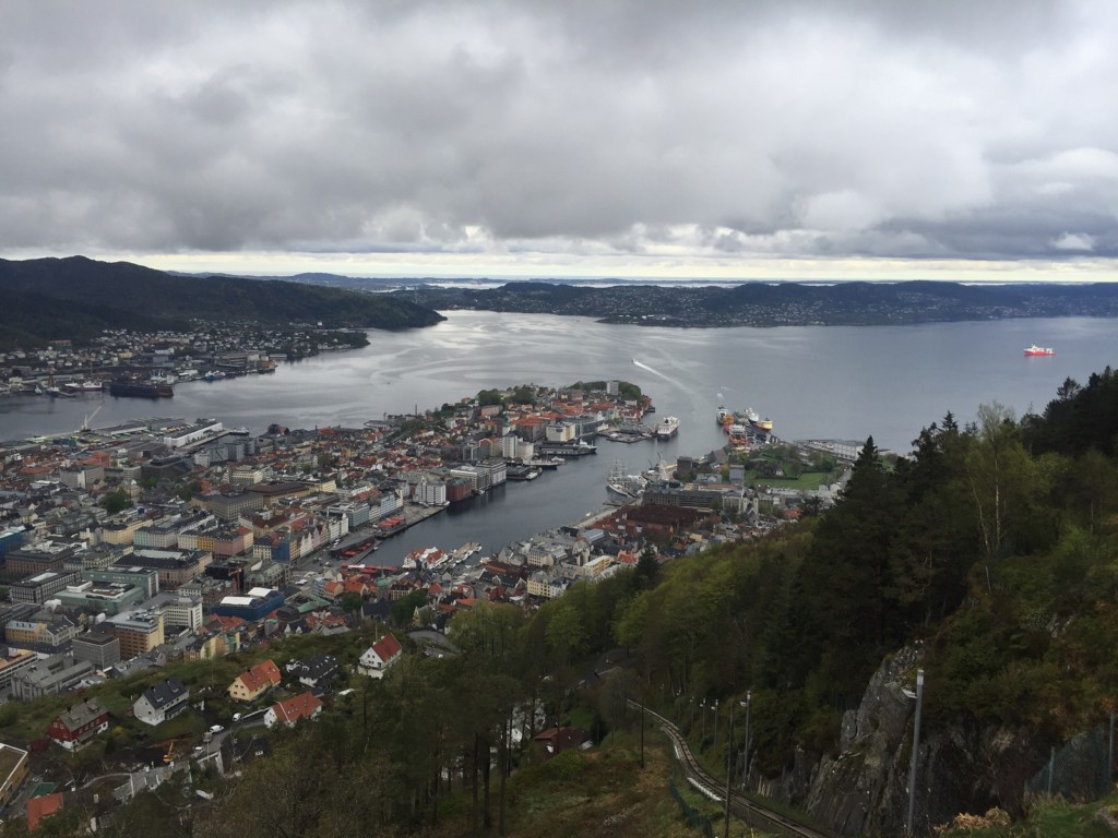 Vue sur Bergen depuis le mont Fløyen