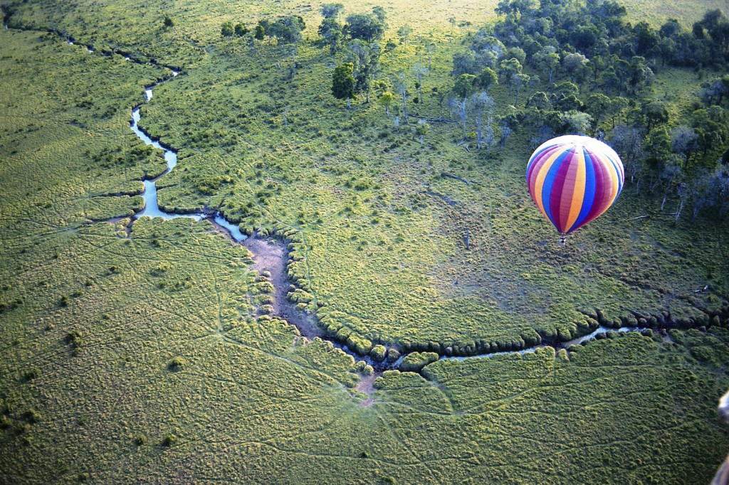 Mongolfiere dans le Masai Mara, Kenya