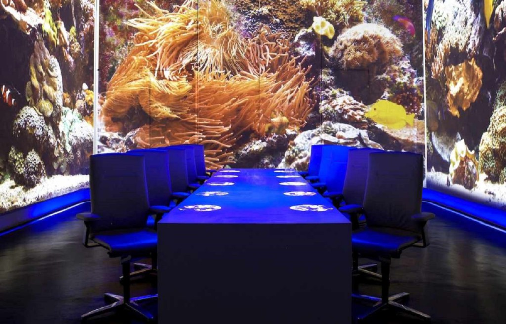 Ambiance sous-marine, l'Ultraviolet,  restaurant de Paul Pairet à Shanghaï ©FOU-DE.com