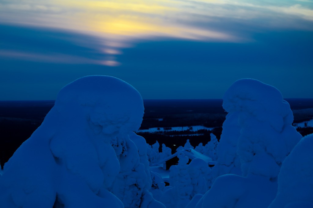 Paysage Lapon à la nuit tombée, Finlande