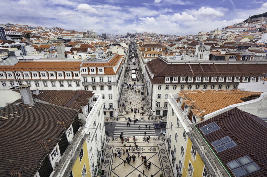 Rua Augusta dans le quartier de la Baixa, Lisbonne