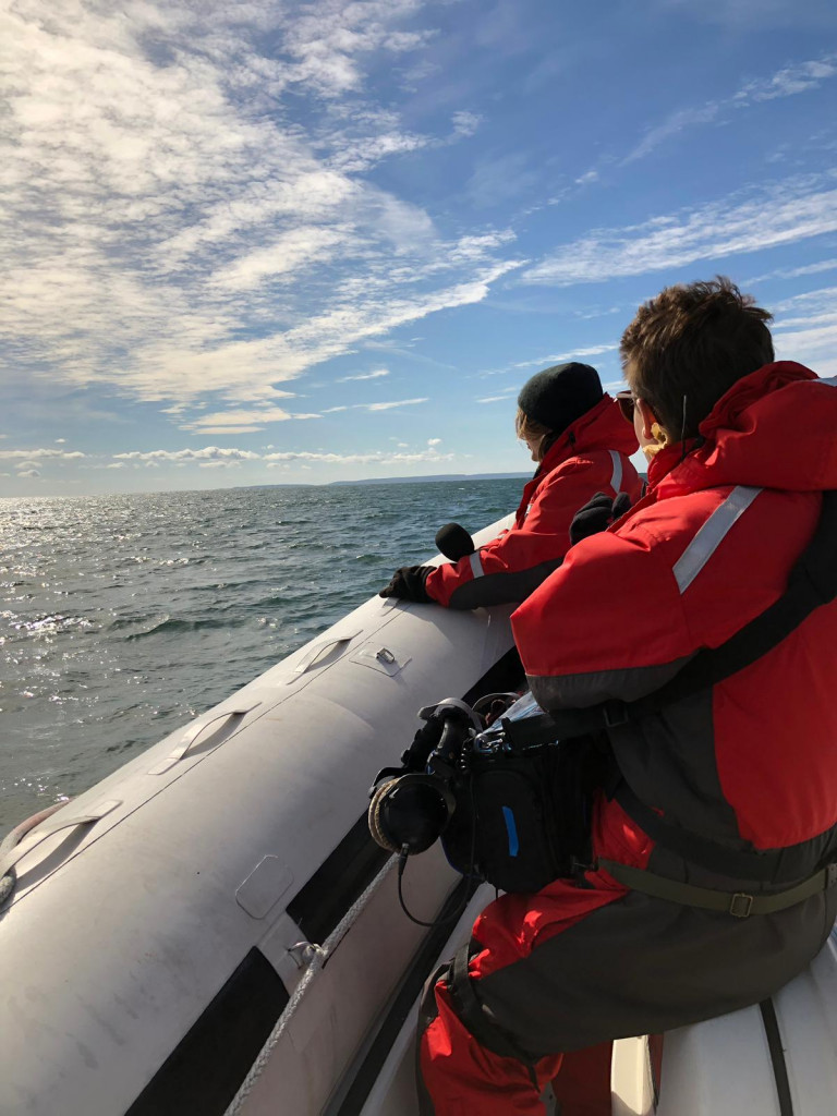 L'équipe de Radio Nova en pleine expédition baleine !