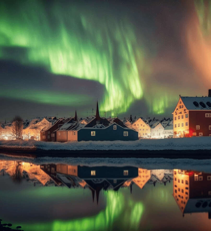 Les aurores boréales en Islande
