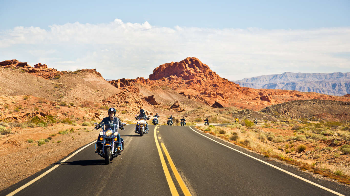 Road trip à moto dans l'ouest américain