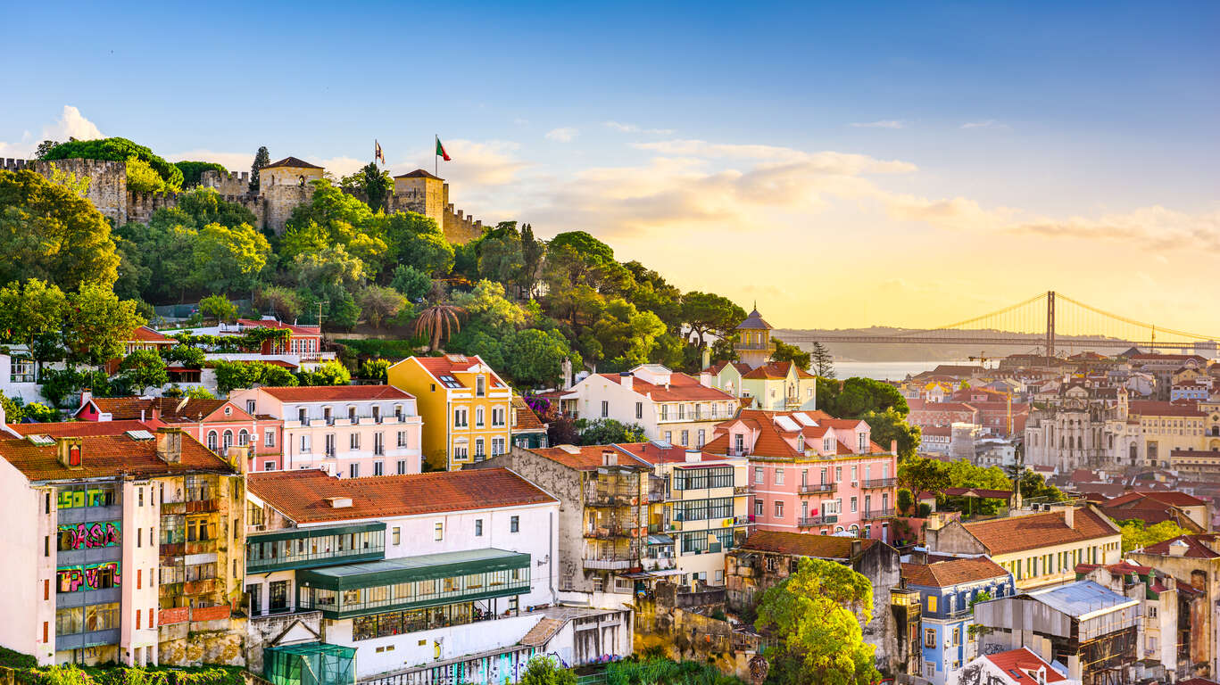 Vue sur le Castelo de São Jorge, Lisbonne, Portugal