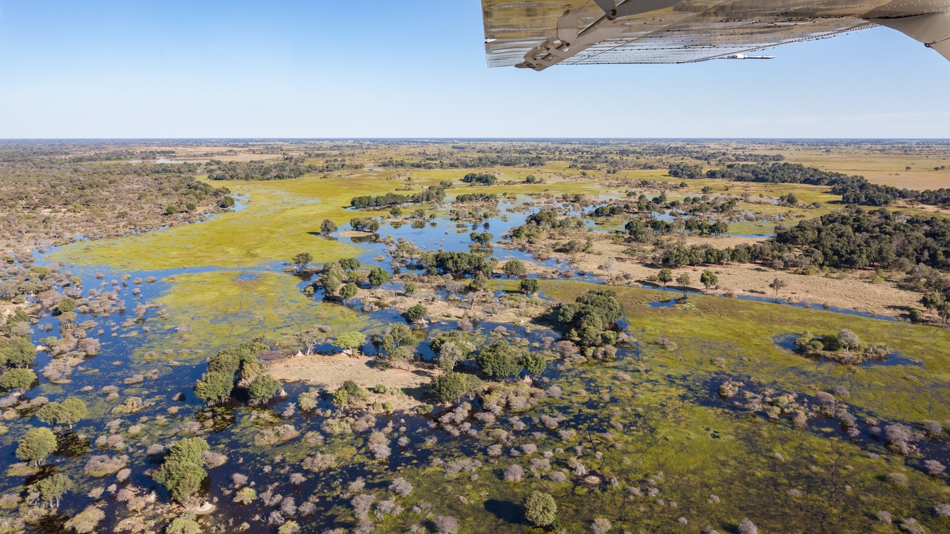 Circuits découverte par les airs au Botswana