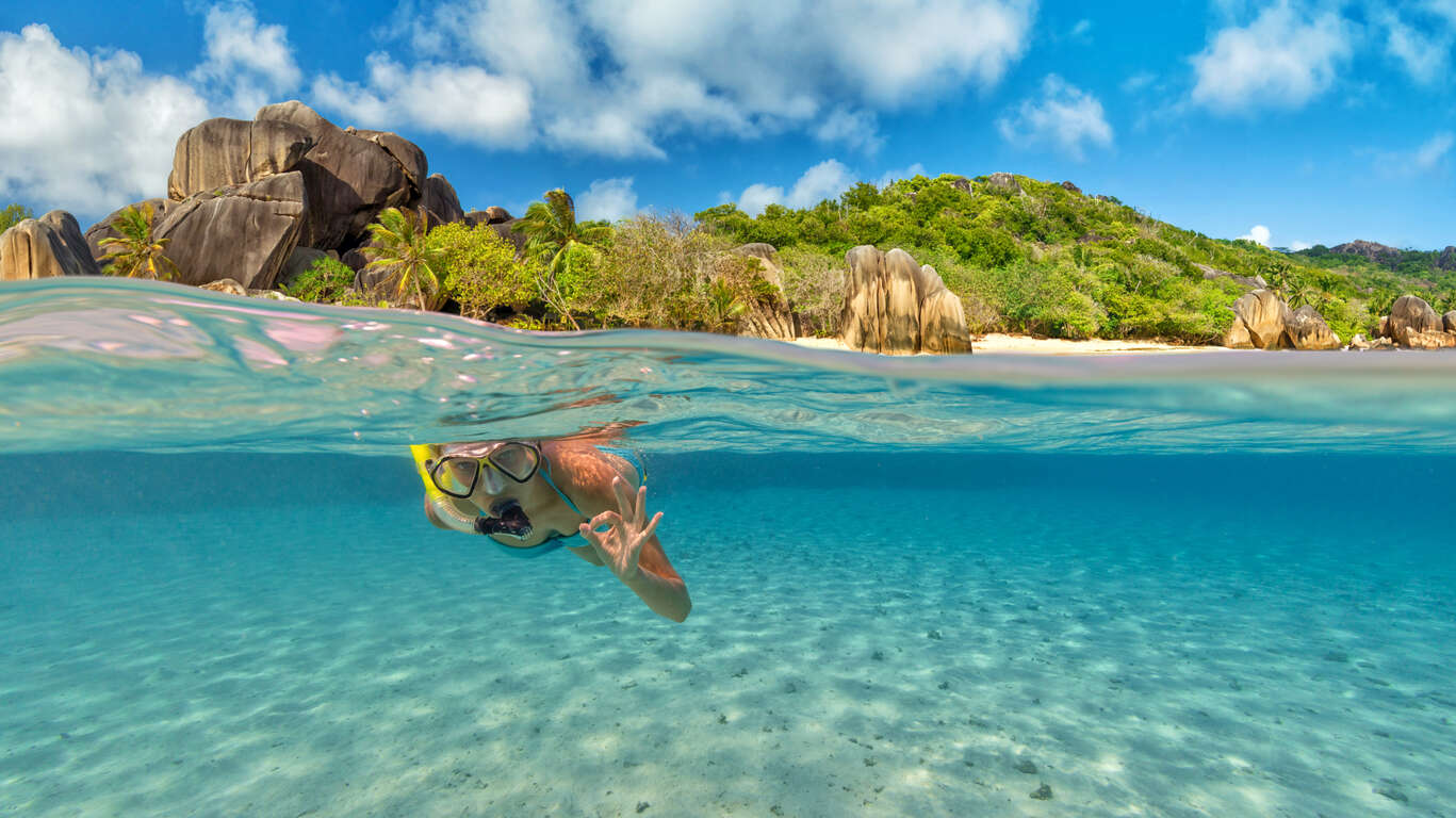 Snorkeling sur les récifs de Silhouette et Cerf Island