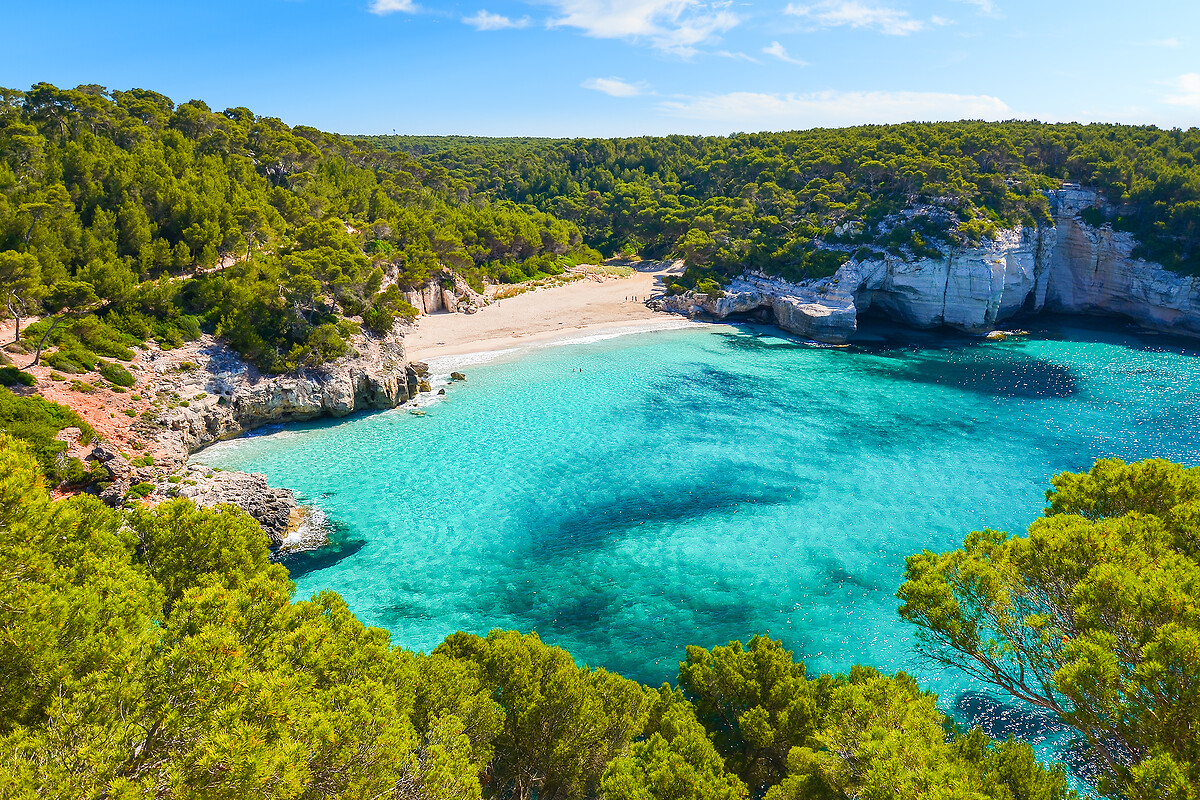 Cala Mitjana, Minorque, Baléares, Espagne