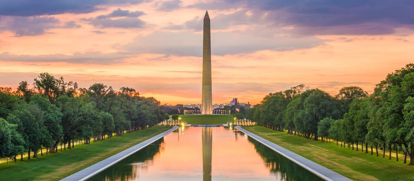 Washington et la Virginie en train